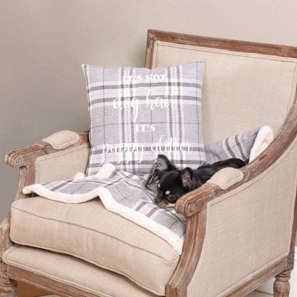 Tweedy Cushion with Quote