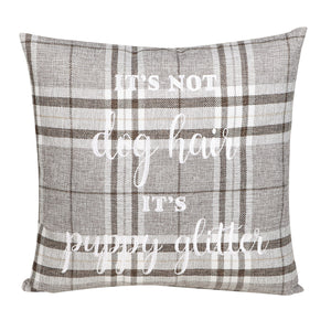 Tweedy Cushion with Quote